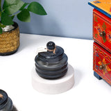 Pack Of 2 Scented Candle in Black Ribbed Glass Jar