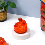 Pack Of 2 Scented Candle in Orange Ribbed Glass Jar