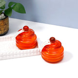 Pack Of 2 Scented Candle in Orange Ribbed Glass Jar