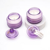 Pack Of 2 Scented Candle in Purple Ribbed Glass Jar