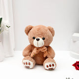 Floral Elegance Pendant Earing Set with Brown Teddy
