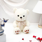 Imperial Crown Pendant Earing Set with White Teddy