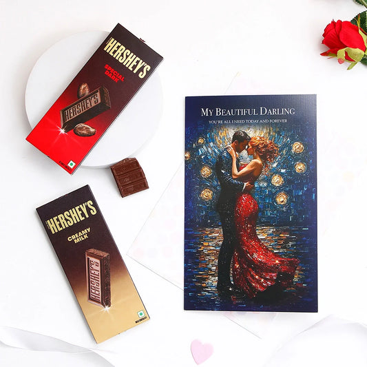 Hersheys Chocolate With My Beautiful Darling Greeting Card and Envelope