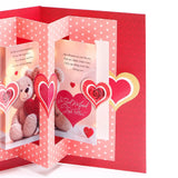 Geisha Chocolate With Sweetheart Love Teddy Greeting Card and Envelope
