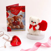 Sweetheart Teddy Bear with Lindt Chocolate and Greeting Card