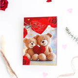 Sweetheart Love Teddy Greeting Card With Rose and Ferrero Rocher