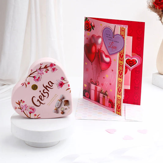 Geisha Chocolate With The One I'll Always Love Greeting Card and Envelope