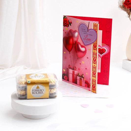 Ferrero Rocher With The One I'll Always Love Greeting Card and Envelope