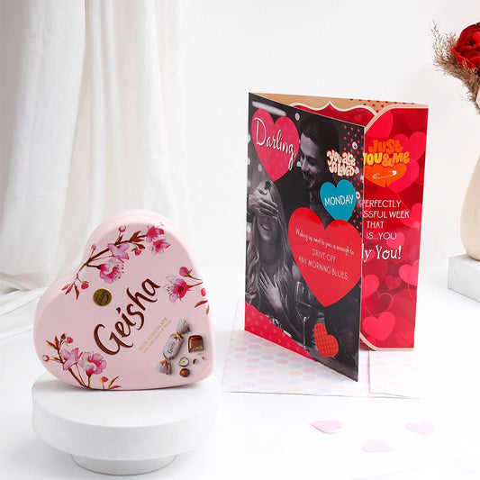 Geisha Chocolate With Darling You Are So Loved Greeting Card and Envelope