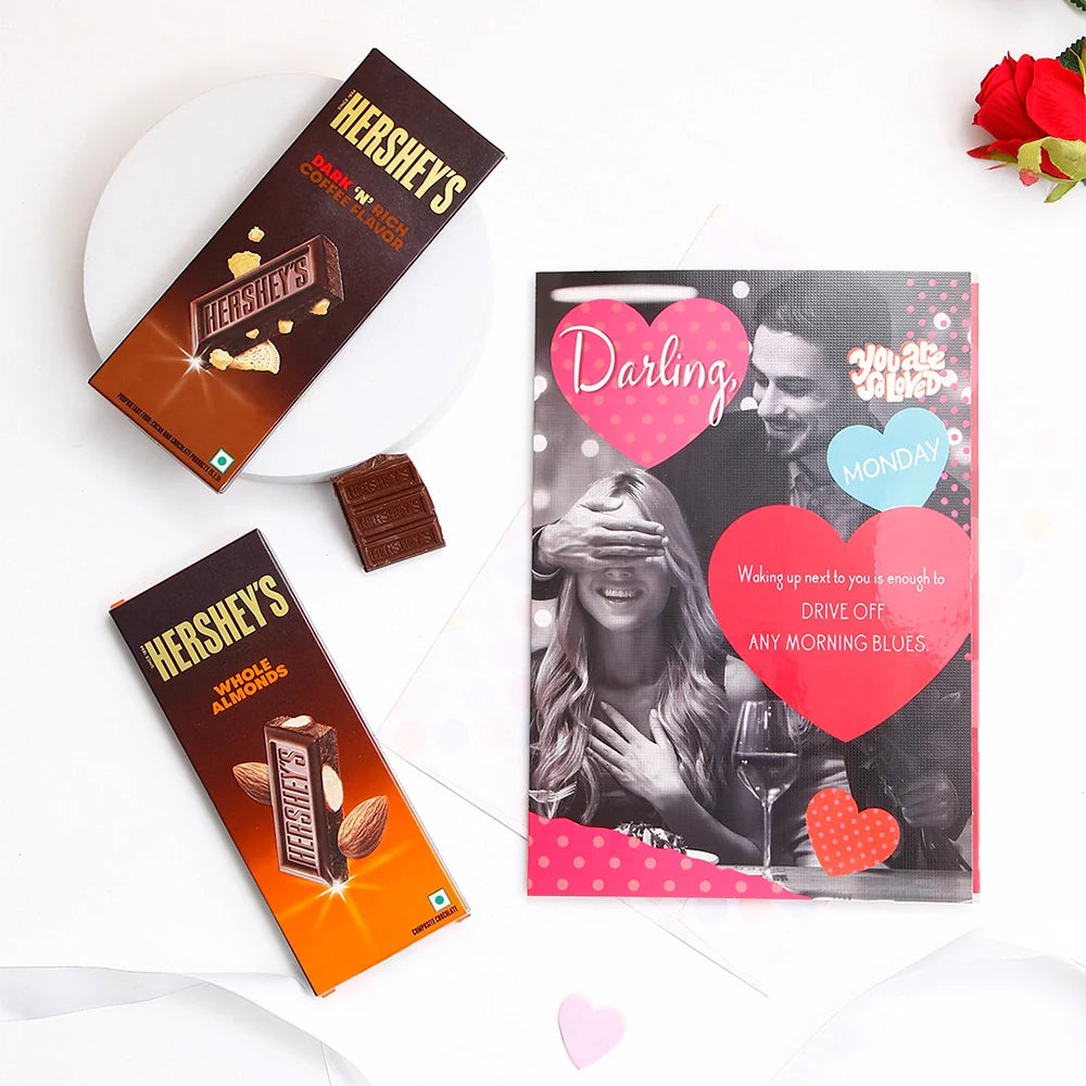 Hersheys Chocolate With Darling You Are So Loved Greeting Card and Envelope