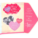 Pink Mini Teddy Bear with Chocolate and Greeting Card