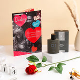 Archies 01 Men Perfume With Greeting Card and Rose