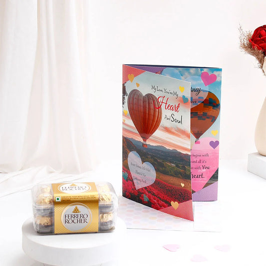 Ferrero Rocher With You Are My Heart and Soul Greeting Card and Envelope