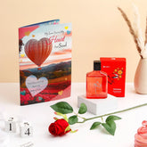Archies UXR Perfume With Greeting Card and Rose