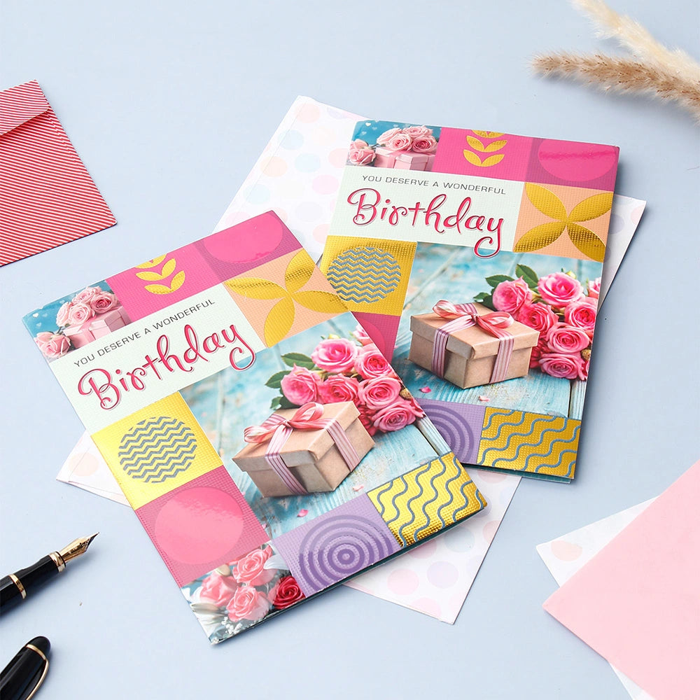 Pack Of 2 Wonderful Birthday Greeting Card