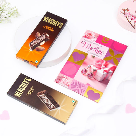 Loving Wish Birthday Greeting Card For Mother With Chocolates