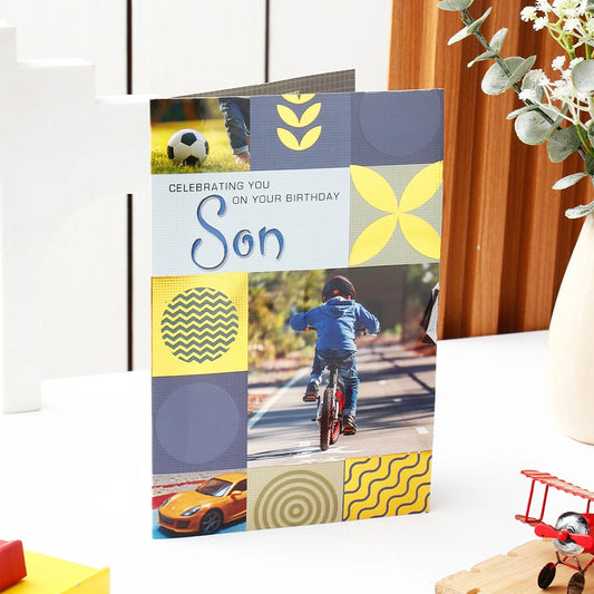 Celebrating Birthday Greeting Card For Son