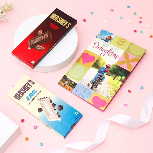Loving Birthday Greeting Card For Daughter With Chocolates
