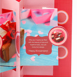 Wishing Anniversary Greeting Card For Couple With Chocolates