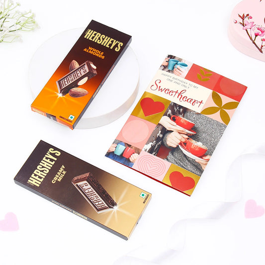 Happy Birthday Greeting Card For Sweetheart With Chocolates
