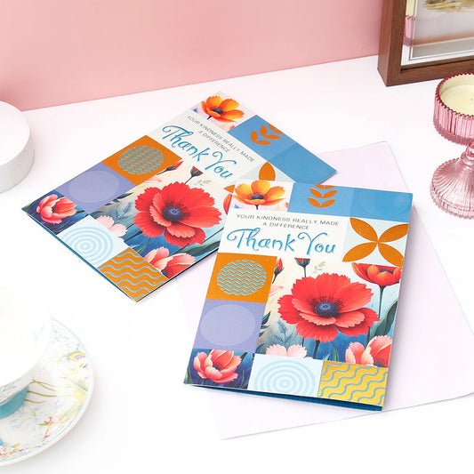 Pack Of 2 Heartfelt Thank You Greeting Card