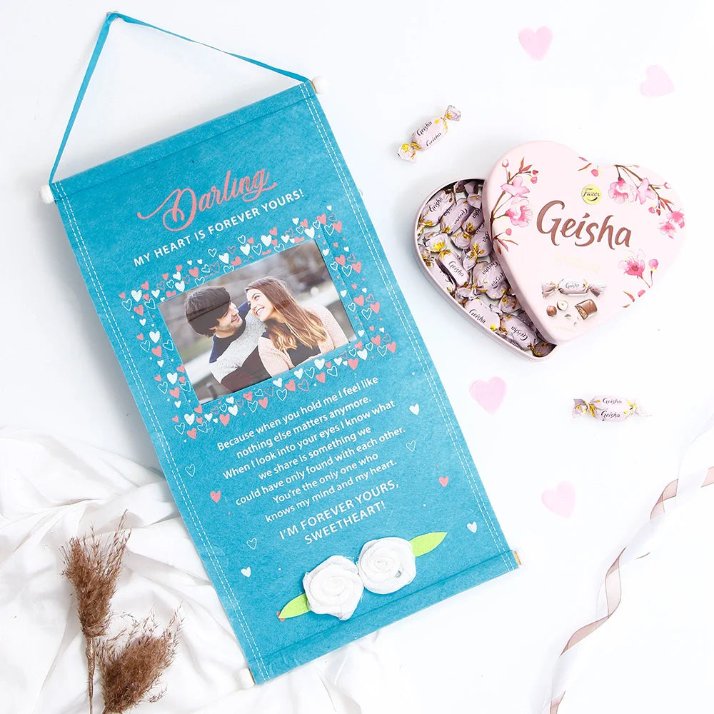 Timeless Memories Scroll- For My Darling With Geisha Chocolate
