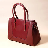 Cherry Red Dual Handle Handbag