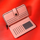 Pink Brogue-Perforated Tab Wallet