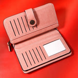 Pink Brogue-Perforated Tab Wallet