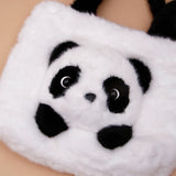 Panda Fluffy Faux Fur Tote Bag