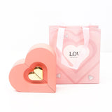 Blush Pink Love Me Folding Heart Jewellery Box with Rose