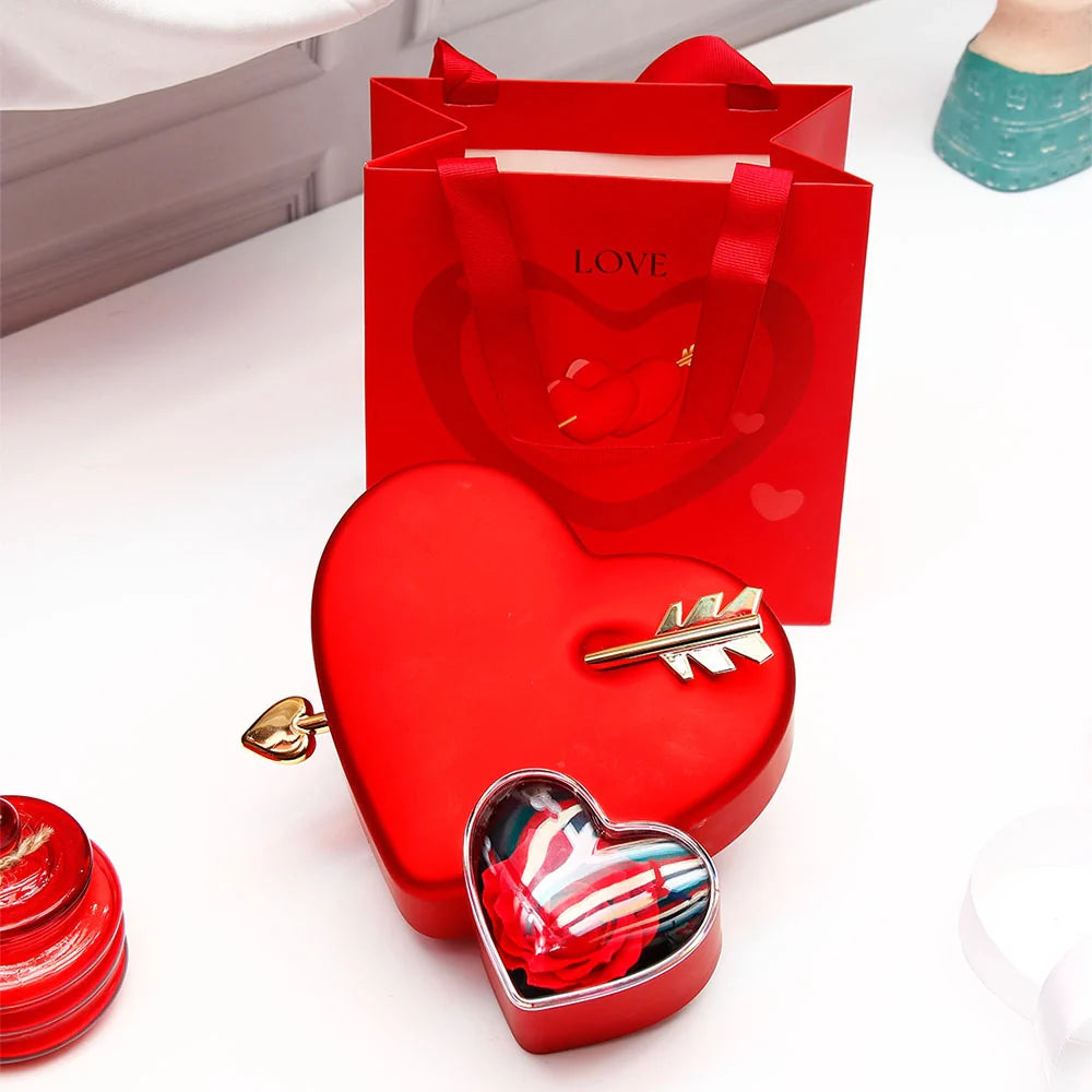 Cupid's Arrow Double Heart Jewellery Box
