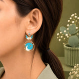 Moon Star Butterfly Dangle Earrings