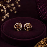 Golden Tree of Life Pendant and Earring Set