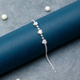 Heart Cubic Zirconia Tennis Bracelet