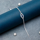 Blue Evil Eye Crystal Tennis Bracelet