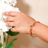 Multicolor Star Gold-Tone Bangle Bracelet