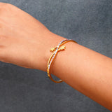 Multicolor Star Gold-Tone Bangle Bracelet