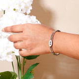 Pave Evil Eye Cut-Out Bangle Bracelet