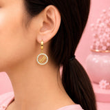 Golden Olive Branch Hoop Earrings