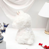 White Poodle Soft Toy in Floral Dress