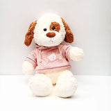 White Dog in Pink Hoodie Soft Toy