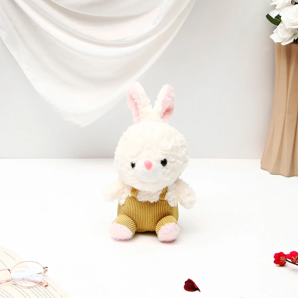 White Bunny Soft Toy in Green Dress