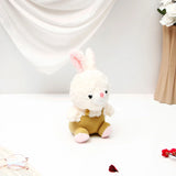 White Bunny Soft Toy in Green Dress