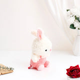 White Bunny Soft Toy in Pink Dress