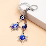 Evil Eye Turtle Keychain