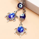 Evil Eye Turtle Keychain