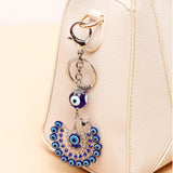 Gol Pankhi Peacock Evil Eye Keychain