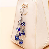 Triple Owl Evil Eye Keychain