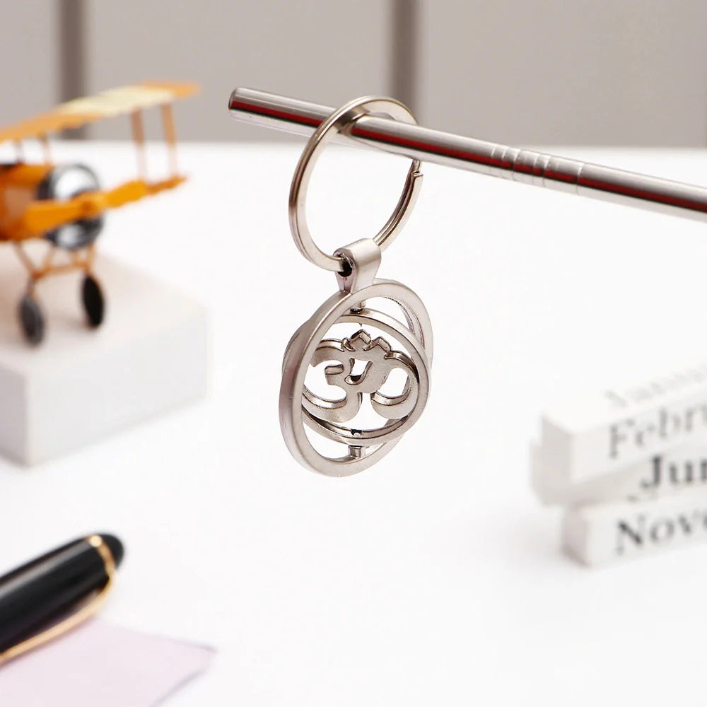 OM Circle Design Keychain